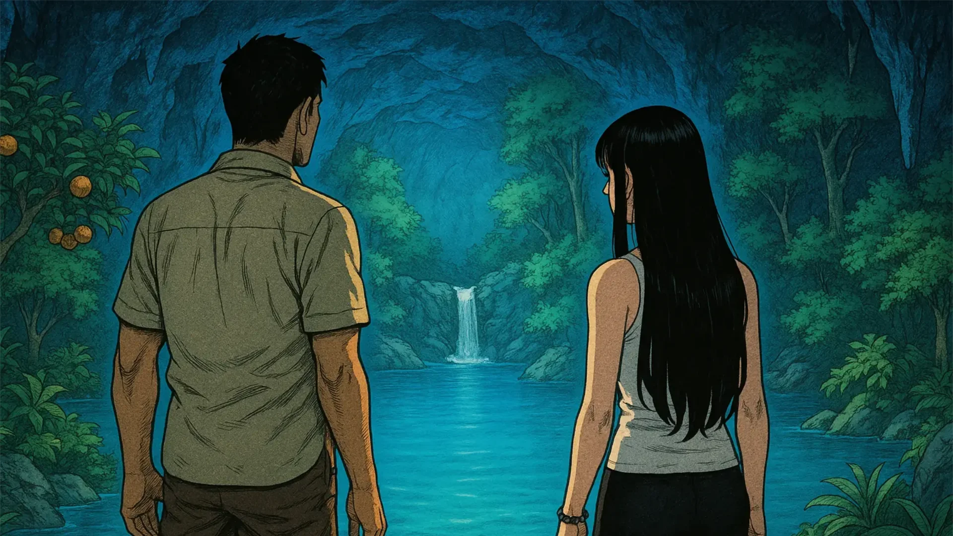 Anderson et Juliana découvrent une cascade cachée dans une grotte